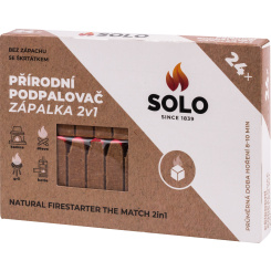Solo přírodní podpalovač zápalka 2v1, 24 podpalů