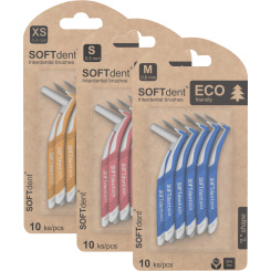 SOFTdent Eco mezizubní kartáček zahnutý, 10 ks