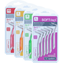 SOFTdent zahnuté mezizubní kartáčky, 6 ks