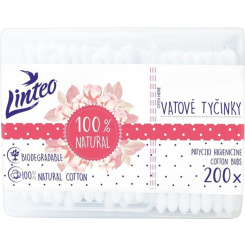Linteo Natural vatové tyčinky papírové box 200 ks