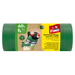 Fino Green Life recyklované PE pytle na odpad, 27 µ, 60 × 66 cm, 60 l, 18 ks