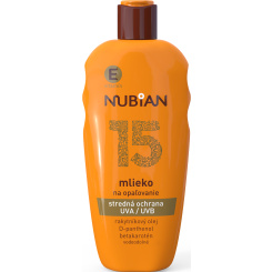 Nubian OF 15 mléko na opalování, 200 ml