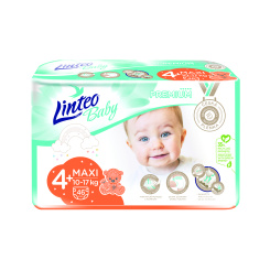 Linteo Baby Premium Maxi+ dětské pleny 10 až 17 kg, 46 ks