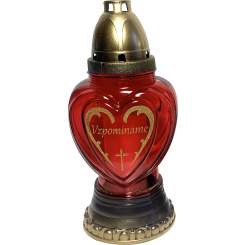Bony hřbitovní lampa skleněná vzpomínáme