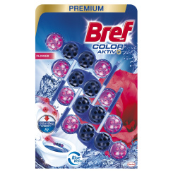 Bref Color Aktiv Flower tuhý WC blok, 4× 50 g