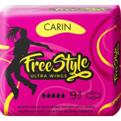 Carin Free Style ultra wings dámské vložky 9 ks