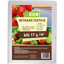 Biom netkaná textílie bílá 17 g/m² velikost 1,6 x 5 m