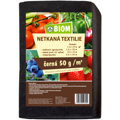 Biom netkaná textílie černá 17 g/m² velikost 1,6 x 5 m