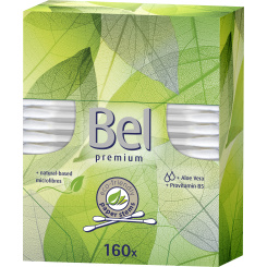 Bel premium vatové tyčinky bez plastu s Aloe a B5, 160 ks