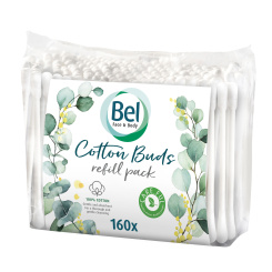 Bel premium vatové tyčinky bez plastu s Aloe a B5, 160 ks