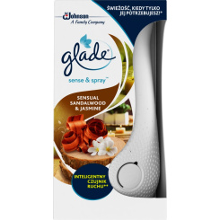 Glade osvěžovač vzduchu Sense &amp; Spray a náplň Sensual Sandalwood &amp; Jasmine, 1 + 18 ml