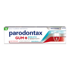 Parodontax Gum + Breath &amp; Sensitivity Whitening zubní pasta s fluoridem, 75 ml