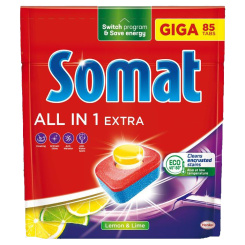 Somat tablety do myčky All in 1 Extra Lemon &amp; Lime, 85 ks