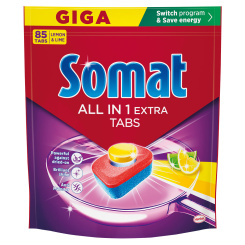Somat tablety do myčky All in 1 Extra Lemon &amp; Lime, 85 ks