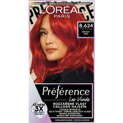 L'oreal Paris Préférence Vivid Colors barva na vlasy, Bright Red 8.624