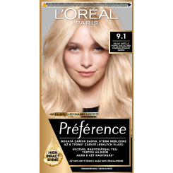 L&#039;oreal Paris Préférence barva na vlasy, Oslo, velmi světlá popelavá blond 9.1