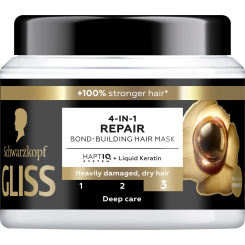 Schwarzkopf Gliss regenerační vlasová maska 4 v 1 pro silně poškozené a suché vlasy, 400 ml