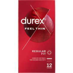 Durex Feel Thin Regular Fit kondomy, 12 ks