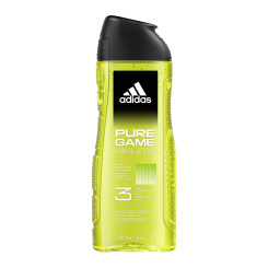 Adidas Pure Game 3v1 sprchový gel na tělo, vlasy a pleť pro muže 400 ml