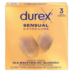 Durex Sensual Extra Lube kondomy, 3 ks
