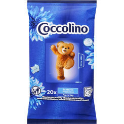Coccolino Fresh Sky vlhčené ubrousky do sušičky 20 ks