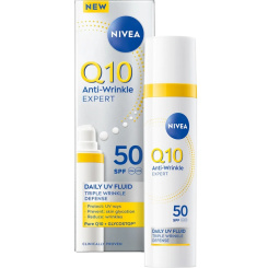 Nivea Q10 UV Fluid OF 50 denní krém proti vráskám, 40 ml