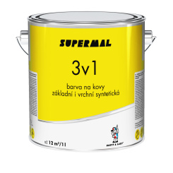 Supermal 3v1 S2177 0131 šedá vrchní syntetická barva na kovy, 2,5 l