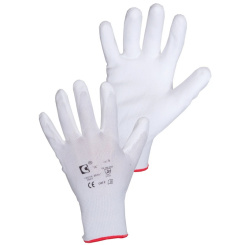 Brita CXS White pracovní rukavice, máčení v polyuretanu, velikost 9, 1 pár