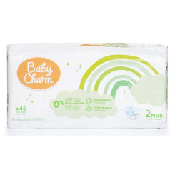 Baby Charm jednorázové plenky Super Dry Flex Mini 3-6 kg, 46 ks