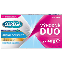 Corega Original fixační krém na umělá chrup extra silný 2 x 40 g