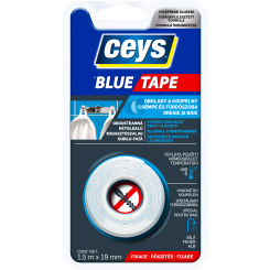 Ceys Blue Tape oboustranná lepící páska 19 mm x 1,5 m