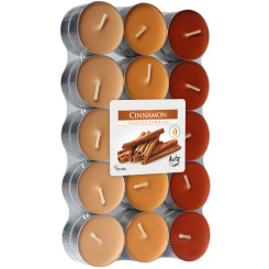 Bispol čajové vonné svíčky skořice, 30 ks