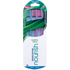 Sensodyne Nourish Healthy Clean Soft zubní kartáček 3 kusy různé barvy