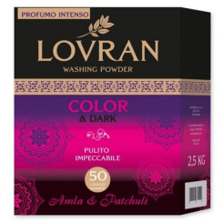 Lovran Color &amp; Dark Amla Parchouli prášek na barevné a tmavé prádlo 50 dávek, 2,5 kg