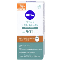 Nivea Derma Skin Clear denní krém UV Fluid OF50+, 40 ml