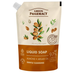 Green Pharmacy Mandle a Arganový olej tekuté mýdlo náhradní náplň 460 ml