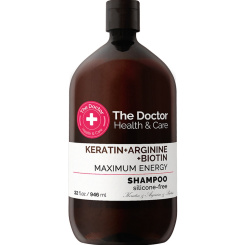 The Doctor Health &amp; Care Keratin + Arginine + Biotin Maximum Energy keratinový šampon pro posílení a lesk vlasů 946 ml