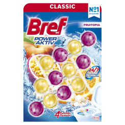 Bref Power Aktiv Fruitopia, WC blok v kuličkách, 3 x 50 g