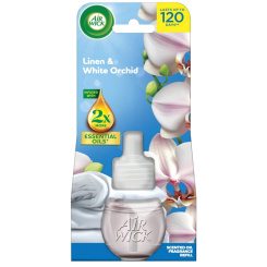 Air Wick Essential Oils prádlo a bílá orchidej náplň do elektrické osvěžovače 19 ml