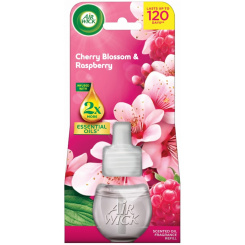Air Wick Essential Oils Cherry Blossom &amp; Raspberry - Třešňový květ a malina, elektrický osvěžovač náhradní náplň 19 ml