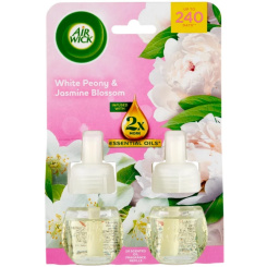 Air Wick White Peony &amp; Jasmine Blossom - Pivoňka a jasmínový květ DUO elektrický osvěžovač náhradní náplň 2 x 19 ml