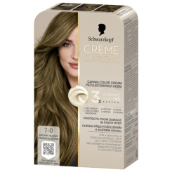 Schwarzkopf Creme Supreme barva na vlasy 7-0 přirozená blond 60 ml