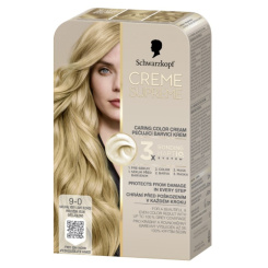 Schwarzkopf Creme Supreme barva na vlasy 9-0 přirozená velmi světlá blond 60 ml