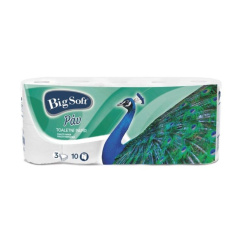Big Soft Páv Toaletní papír 3vr, 10 ks