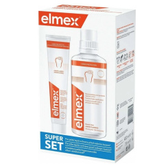 Elmex Caries Protection ústní voda 400 ml + zubní pasta 75 ml