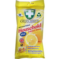 Green Shield antibakteriální úklidové ubrousky, 50 ks