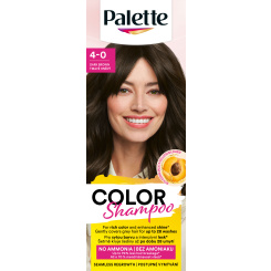 Palette Color Shampoo barva na vlasy 4-0 Tmavě hnědá, 50 ml