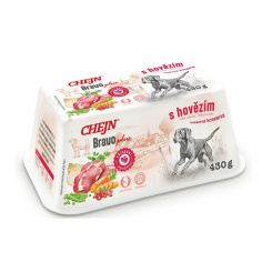 Chejn Bravo Plus vanička pro psy hovězí, 430 g
