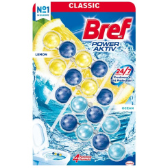 Bref Power Aktiv Lemon a Ocean WC blok, 4 x 50 g