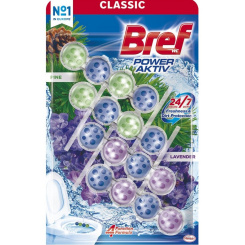 Bref Power Aktiv Pine a Lavander WC blok, 4 x 50 g